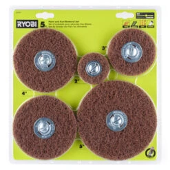 RYOBI 5 PC. Paint And Rust Removal Set