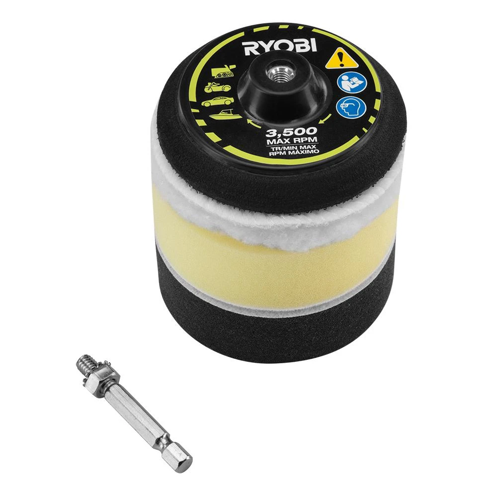 RYOBI 4 PC. Buffing And Polishing Drill Attachment Set 3 RYOBI 4 PC. Buffing And Polishing Drill Attachment Set - Image 3