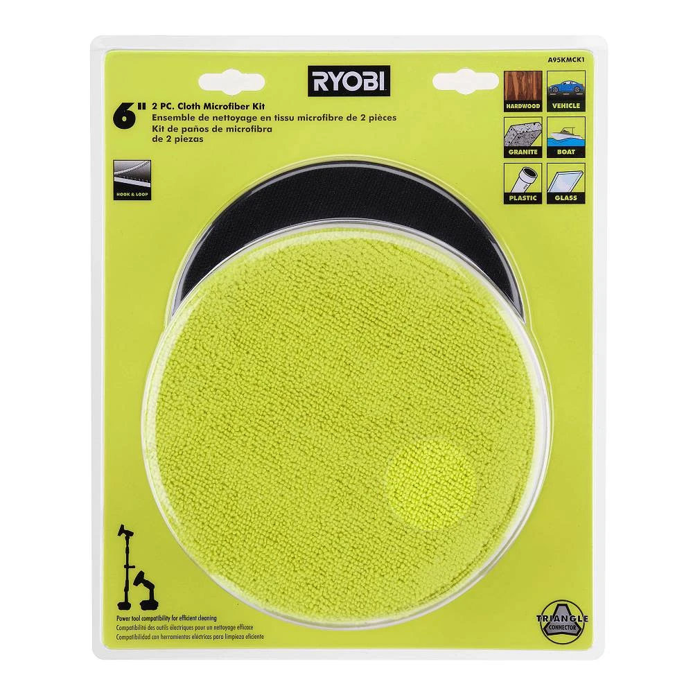 RYOBI 2 PC. 6" Microfiber Cloth Set 5 RYOBI 2 PC. 6" Microfiber Cloth Set - Image 5