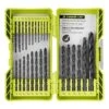RYOBI 25 PC. Round Shank Black Oxide Drill Bit Set