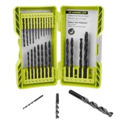 RYOBI 25 PC. Round Shank Black Oxide Drill Bit Set -Tool Series Store A972501 03