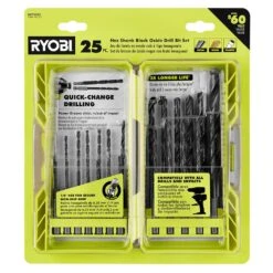 RYOBI 25 PC. Hex Shank Black Oxide Drill Bit Set