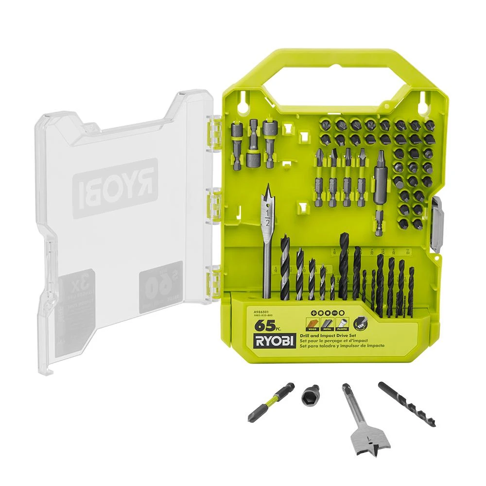 RYOBI 65 PC. Drill And Impact Drive Set 3 RYOBI 65 PC. Drill And Impact Drive Set - Image 3