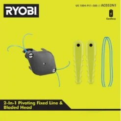 RYOBI 2-IN-1 Pivoting Fixed Line And Bladed Head