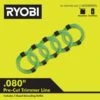 RYOBI .080" Pre-Cut Spiral Trimmer Line (5-Pack)