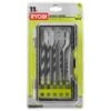 RYOBI 11 PC. Hex Shank Woodboring Drill Bit Set