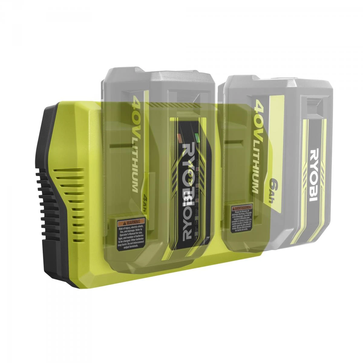 RYOBI 40V Dual-Port Rapid Charger 2 RYOBI 40V Dual-Port Rapid Charger - Image 2