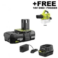 RYOBI 18V ONE+ 2.0 Ah Starter Kit With FREE 1/2 Gal. Chemical Fogger