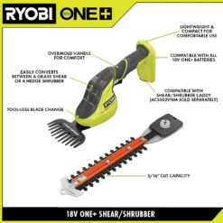 RYOBI 18V ONE+ Shear Shrubber Kit -Tool Series Store P2980VNM 05