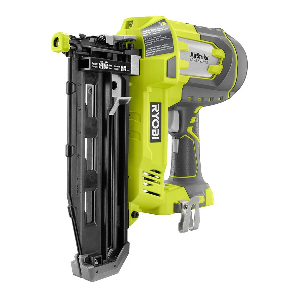 RYOBI 18V ONE+ AirStrike 16GA Finish Nailer 1 RYOBI 18V ONE+ AirStrike 16GA Finish Nailer