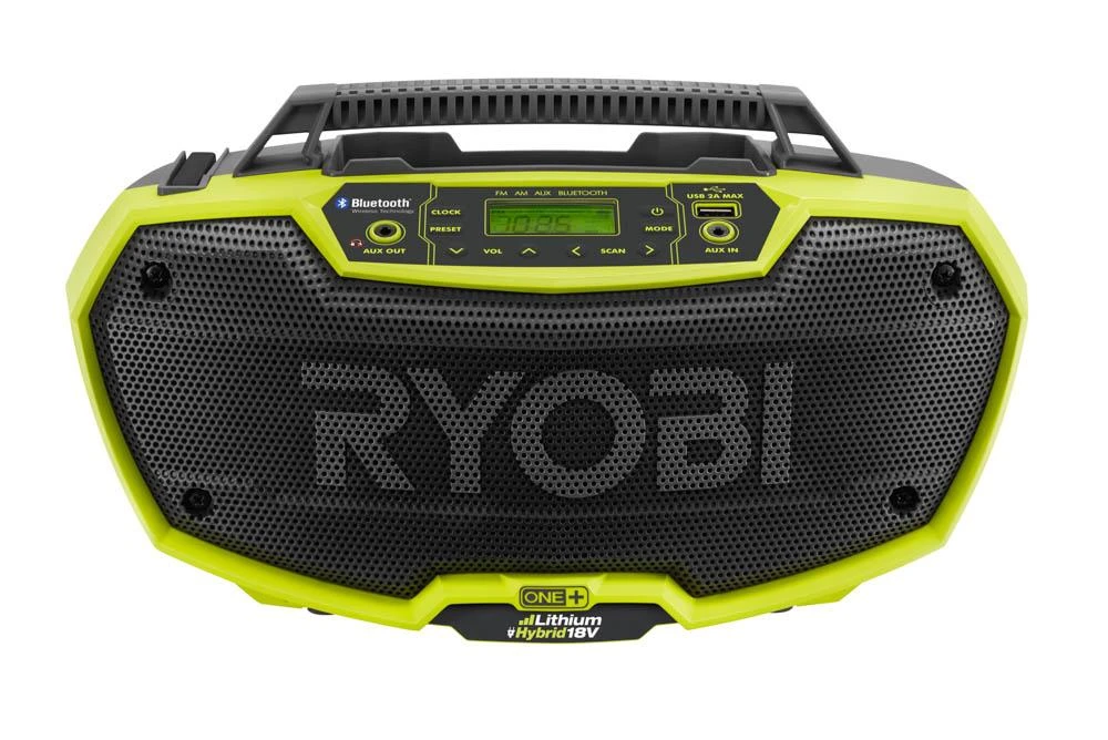 RYOBI 18V ONE+ Hybrid Stereo With Bluetooth™ Wireless Technology 1 RYOBI 18V ONE+ Hybrid Stereo With Bluetooth™ Wireless Technology