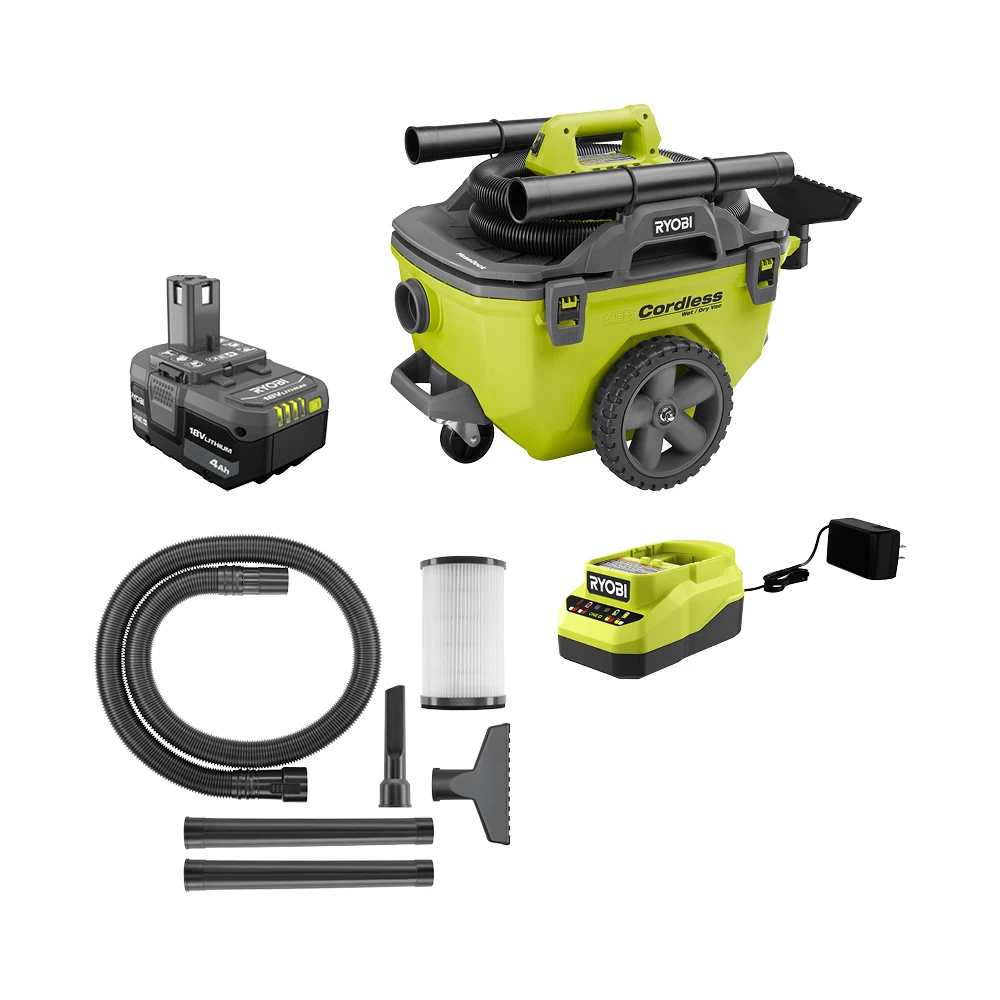 RYOBI 18V ONE+ 6 Gal. Wet/Dry Vacuum Kit 1 RYOBI 18V ONE+ 6 Gal. Wet/Dry Vacuum Kit