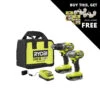 RYOBI 18V ONE+ HP Brushless 2-Tool Kit