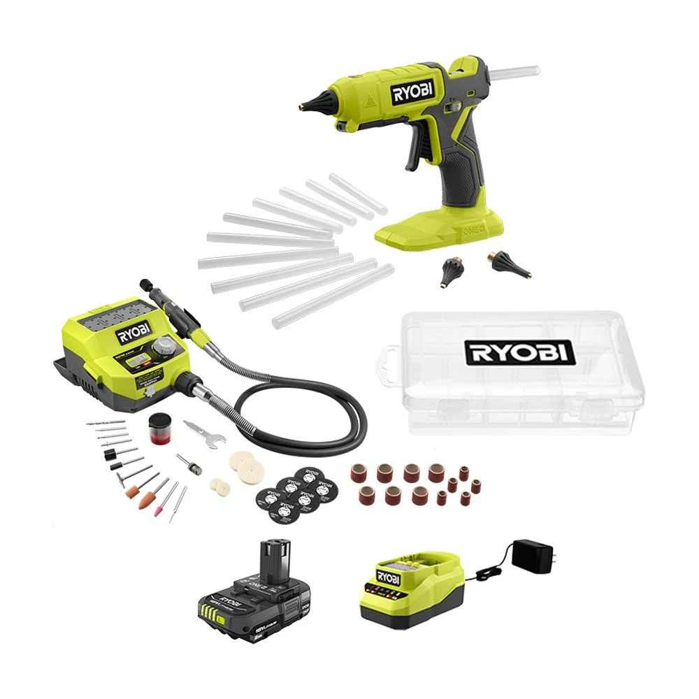 RYOBI 18V ONE+ 2-Tool Kit 1 RYOBI 18V ONE+ 2-Tool Kit