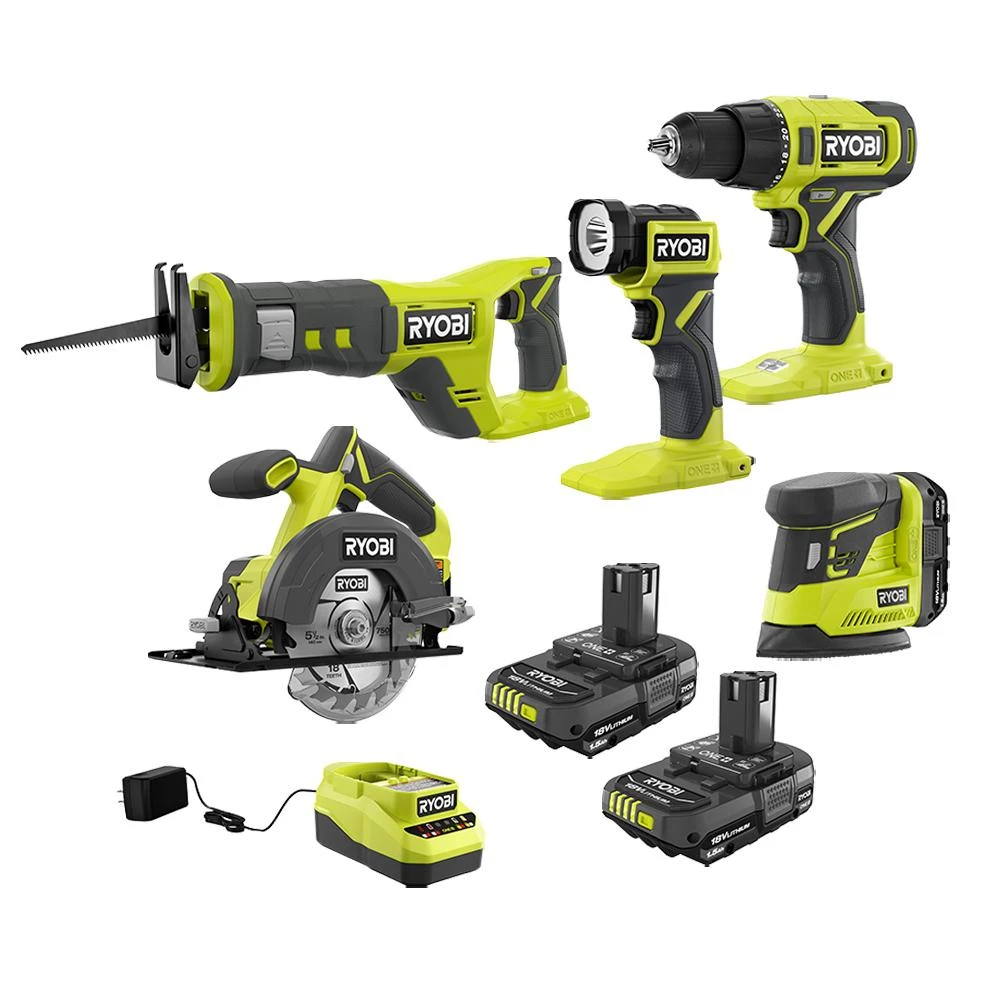 RYOBI 18V ONE+ 5-Tool Combo Kit 1 RYOBI 18V ONE+ 5-Tool Combo Kit