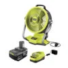 RYOBI 18V ONE+ Hybrid WHISPER SERIES 12” Misting Air Cannon Kit