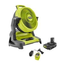RYOBI 18V ONE+ WHISPER SERIES 7.5" Bucket Top Misting Fan Kit