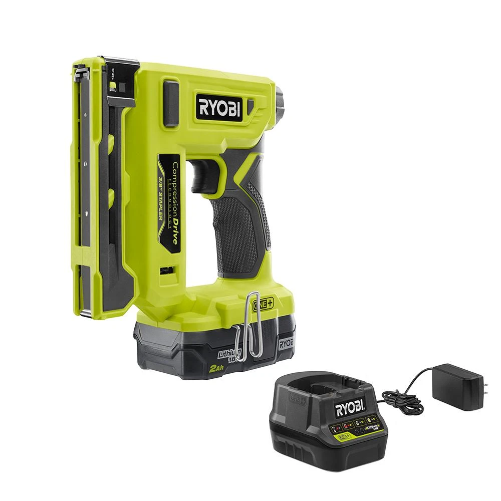 RYOBI 18V ONE+ 3/8" Crown Stapler Kit 1 RYOBI 18V ONE+ 3/8" Crown Stapler Kit