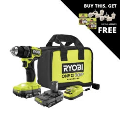 RYOBI 18V ONE+ HP Compact Brushless 1/2" Drill/Driver Kit