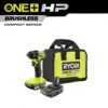 RYOBI 18V ONE+ HP Compact Brushless 1/4" Impact Driver Kit