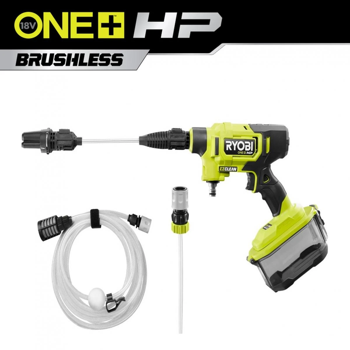 RYOBI 18V ONE+ HP Brushless EZClean 600 PSI 0.7 GPM Cordless Cold Water Power Cleaner 1 RYOBI 18V ONE+ HP Brushless EZClean 600 PSI 0.7 GPM Cordless Cold Water Power Cleaner
