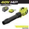 RYOBI 40V HP Brushless WHISPER SERIES Blower Kit