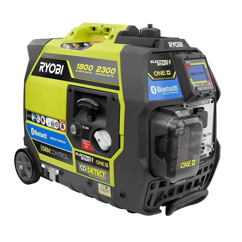 RYOBI 18V ONE+ Bluetooth 2300 Watt Gas-Powered Inverter 1 RYOBI 18V ONE+ Bluetooth 2300 Watt Gas-Powered Inverter