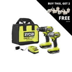 RYOBI 18V ONE+ HP Brushless 2-Tool Kit