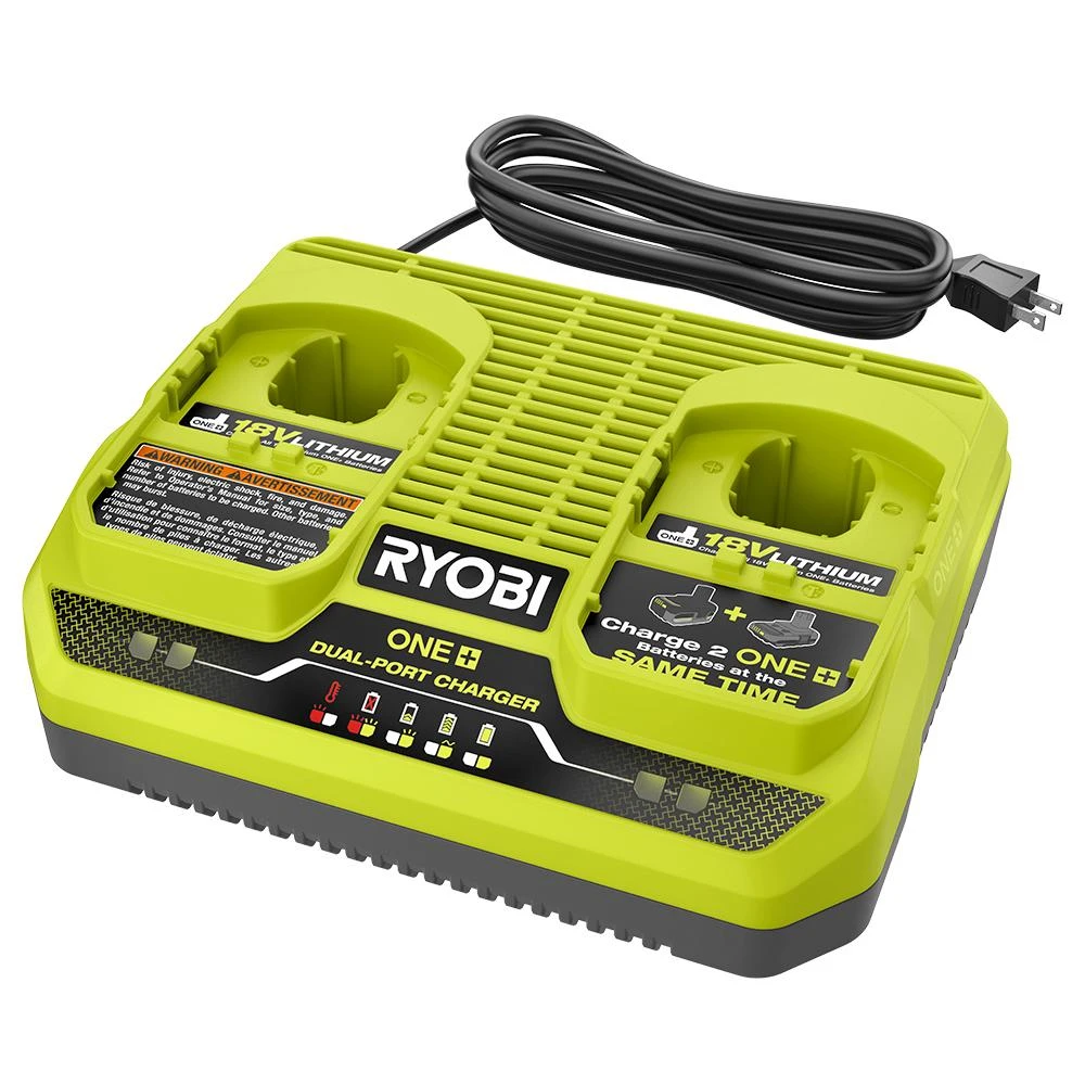 RYOBI 18V ONE+ Dual-Port Simultaneous Charger 1 RYOBI 18V ONE+ Dual-Port Simultaneous Charger