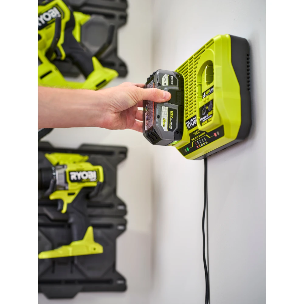 RYOBI 18V ONE+ Dual-Port Simultaneous Charger 3 RYOBI 18V ONE+ Dual-Port Simultaneous Charger - Image 3