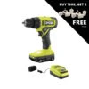 RYOBI 18V ONE+ 1/2" Drill/Driver Kit