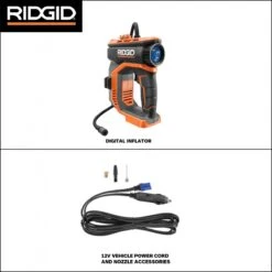 RIDGID 18V Digital Inflator 12 RIDGID 18V Digital Inflator -Tool Series Store ZRR87044 06